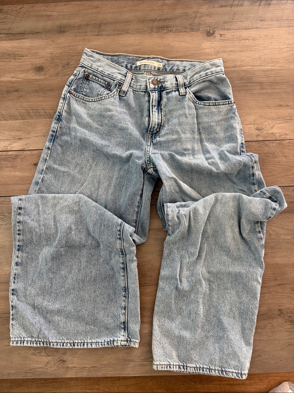 Levi's Light Wash Wide Leg High-Rise Jeans